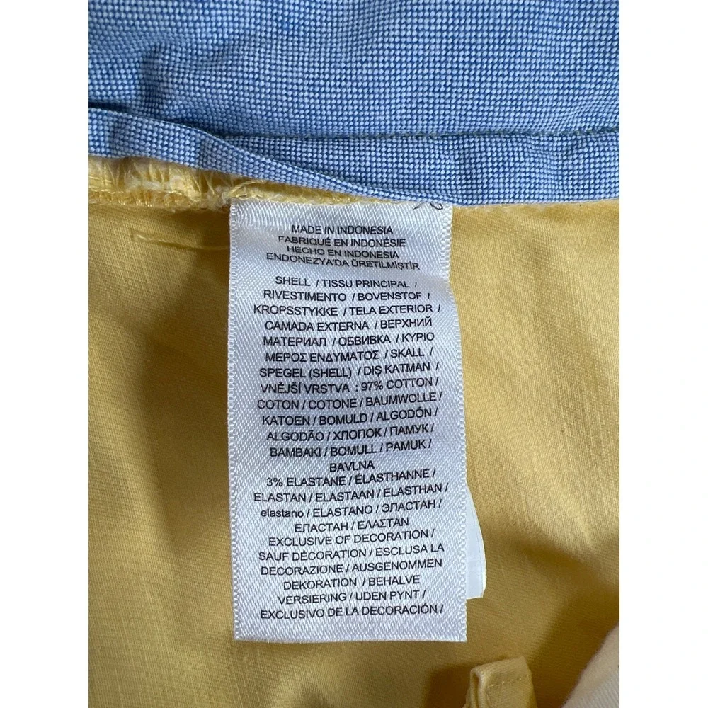 Polo Ralph Lauren Pants Chino Mens 32x32 Yellow Stretch Straight Fit